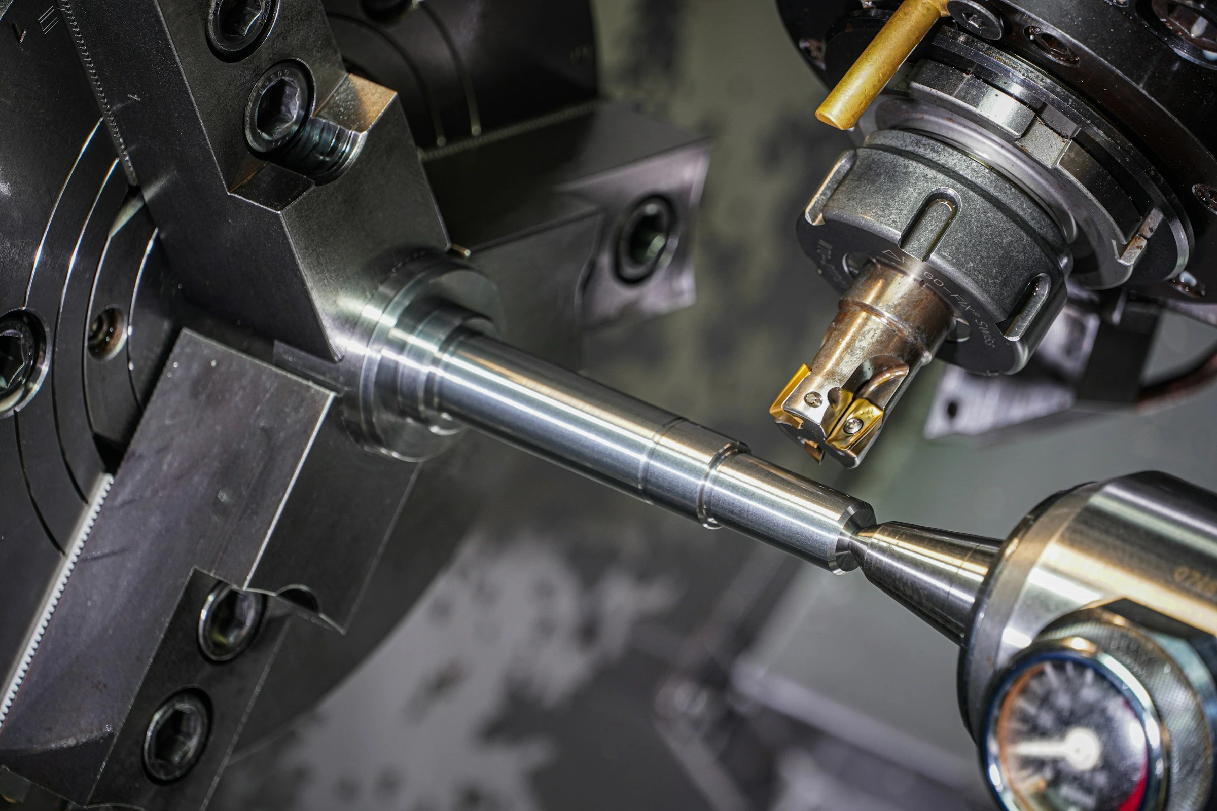 CNC machining close-up