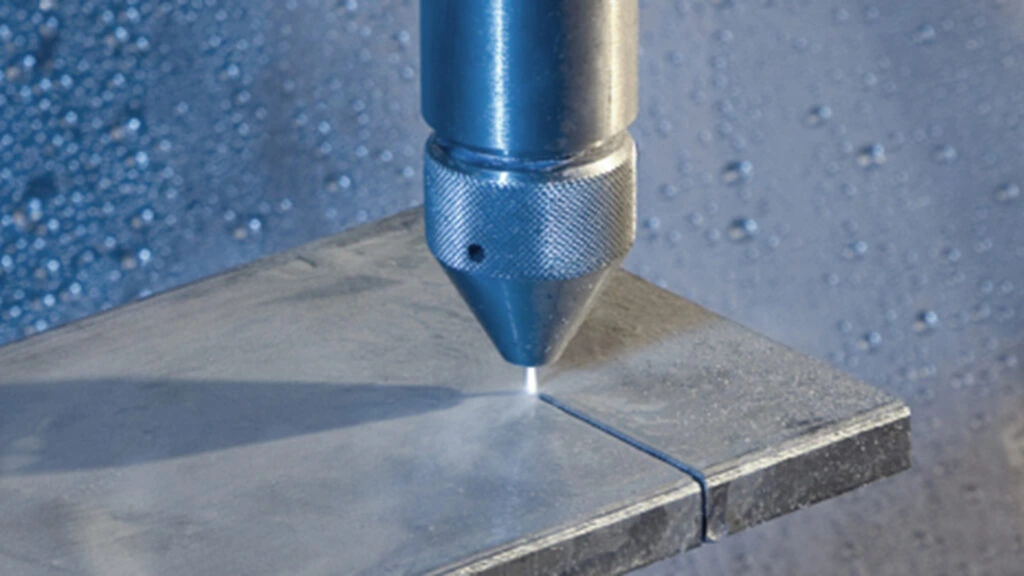 Waterjet cutting sparks